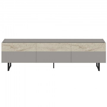 Έπιπλο Τηλεόρασης Sign 382NRC2513 180x37x49cm Grey-Travertine Beige