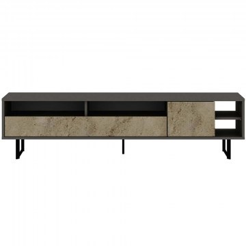 TV Furniture Luga 382NRC2516 180x29,8x44,7cm Grey-Travertine Beige