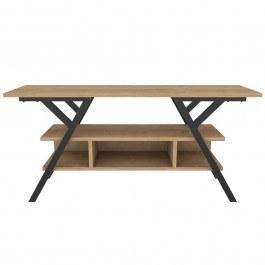 TV Furniture Minerva 322RTC2312 120x35x55cm Black-Oak OAK