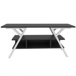 TV Furniture Minerva 322RTC2317 120x35x55cm White-Anthracite ANTHRACITE