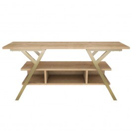 TV Furniture Minerva 322RTC2320 120x35x55cm Gold-Oak OAK-GOLD
