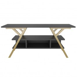 TV Furniture Minerva 322RTC2321 120x35x55cm Gold-Anthracite GOLD-ANTHRACITE