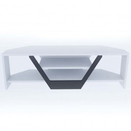 TV Furniture Sares 322RTC2181 120x35x36,8cm White-Black WHITE