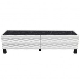TV Furniture Lerze 322RTC2144 149,2x35x38cm Marble Effect Black-White BLACK-WHITE