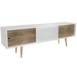 TV Furniture Ecrin 875ZNA4591 160x34,5x45cm White-Walnut WHITE