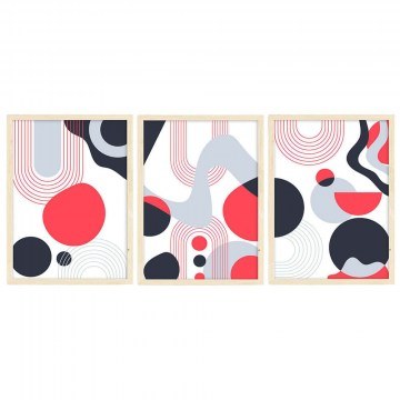 Κάδρα (Σετ 3Τμχ) 786DKT1485 70x100cm Multi Wallity