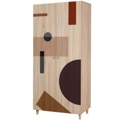 Ντουλάπα Δίφυλλη Lidya 869VEL8676 90x52x192cm Multi