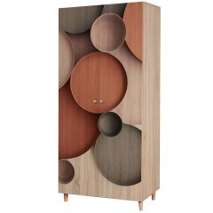 Ντουλάπα Δίφυλλη Lidya 869VEL8683 90x52x192cm Multi