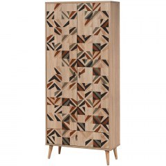 Ντουλάπα Δίφυλλη City Gradrop Triangle 863SPH4258 80x45x190cm Multi