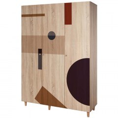 Ντουλάπα Τρίφυλλη Lena 869VEL8659 135x52x192cm Multi