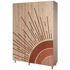 Ντουλάπα Τρίφυλλη Lena 869VEL8660 135x52x192cm Multi