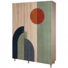 Ντουλάπα Τρίφυλλη Lena 869VEL8662 135x52x192cm Multi