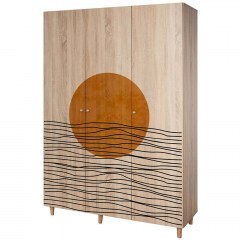 Three-Leaf Wardrobe Lena 869VEL8664 135x52x192cm Multi