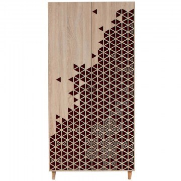 Ντουλάπα Δίφυλλη Stil 869VEL4231 90x52x192cm Oak-Red