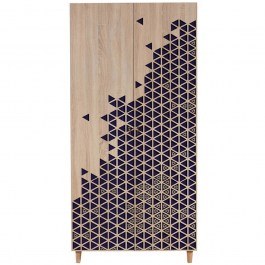 Ντουλάπα Δίφυλλη Stil 869VEL4232 90x52x192cm Oak-Blue BLUE