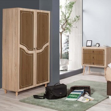 Ντουλάπα Δίφυλλη Stil 869VEL4238 90x52x192cm Oak-Brown