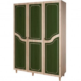 Ντουλάπα Τρίφυλλη Mode 863SPH4219 135x52x192cm Oak-Green GREEN