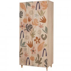 Ντουλάπα Παιδική Δίφυλλη Lidya 869VEL8671 90x52x192cm Multi