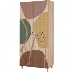 Ντουλάπα Παιδική Δίφυλλη Lidya 869VEL8673 90x52x192cm Multi