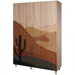 Ντουλάπα Παιδική Τρίφυλλη Lena 869VEL8653 135x52x192cm Multi