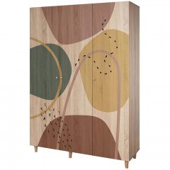 Ντουλάπα Παιδική Τρίφυλλη Lena 869VEL8656 135x52x192cm Multi
