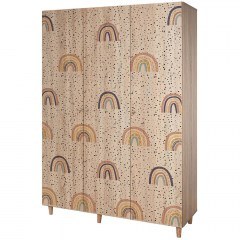 Ντουλάπα Παιδική Τρίφυλλη Lena 869VEL8657 135x52x192cm Multi
