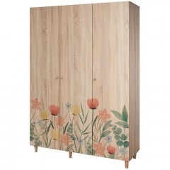Ντουλάπα Παιδική Τρίφυλλη Lena 869VEL8658 135x52x192cm Multi