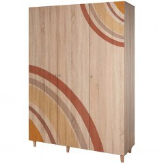 Ντουλάπα Παιδική Τρίφυλλη Lena 869VEL8668 135x52x192cm Multi