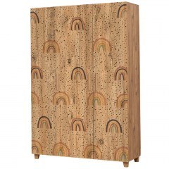 Ντουλάπα Παιδική Τρίφυλλη Leva Hedera Rainbow 863SPH4240 120x48x189cm Multi