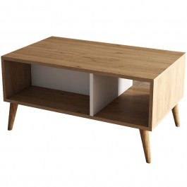 Coffee Table Exxen 389MZA1414 90x41,6x54cm Oak-White OAK-WHITE