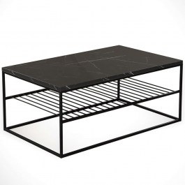 Coffee Table Etna 801CMY2838 95x55x43cm Marble Effect Black BLACK