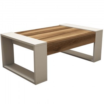 Coffee Table Venus 845HCT2819 102x60x37,6cm Walnut-Cream