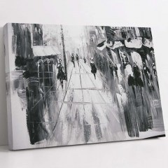 Canvas Painting 651MRT1246 70x100cm Black-White Wallity