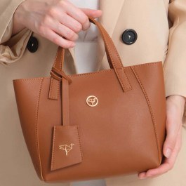 Τσάντα Ώμου Sofia 456ZYM2257 26x18x9cm Tan Garbalia TAN