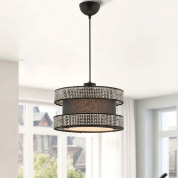 Pendant Lamp Halo 390FLH2455 40x40x65cm E27 45/60W Grey-Anthracite Opviq
