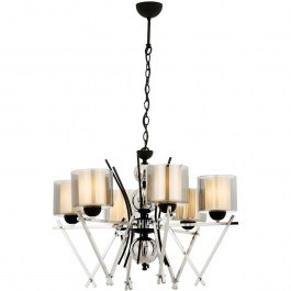 Φωτιστικό Οροφής 301AUR1230 Φ66x95cm 6xE27 40W Chrome Opviq CHROME