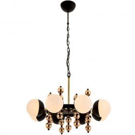 Φωτιστικό Οροφής 301AUR1278 Φ105x68cm 8xE27 40W Black-Gold Opviq BLACK-GOLD