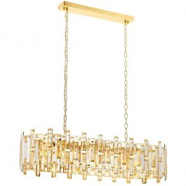 Φωτιστικό Οροφής - Ράγα 301AUR1265 90x30x105cm 13xE14 40W Gold Opviq GOLD