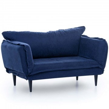 Two-Seater Sofa - Bed Vino 859FTN1374 150x60x85cm Navy Blue