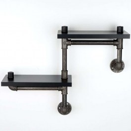 Wall Shelf Boruraf 268EVL1379 56x13x42cm Black BLACK