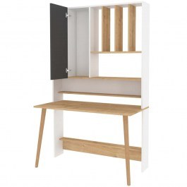 Γραφείο Wood 322RTC1319 120x60x196,6cm White-Oak OAK-WHITE