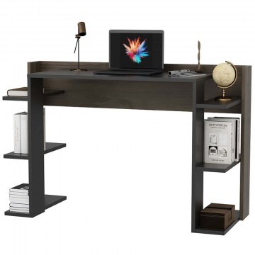 Γραφείο Cinar 875ZNA4632 122,7x45x77cm Walnut-Black