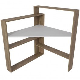 Γραφείο Kelly 875ZNA4633 93,6x93,6x114cm Walnut-White WALNUT-WHITE