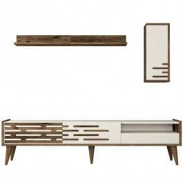 TV Composition Valensiya 845HCT5346 180x35x45cm Walnut-Cream WALNUT-CREAM