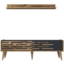 Television Composition Valensiya 845HCT5384 140x35x45cm Walnut-Anthracite ANTHRACITE