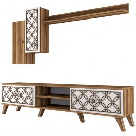 Television Composition Class 845HCT3011 180x35x44cm Walnut-White WHITE