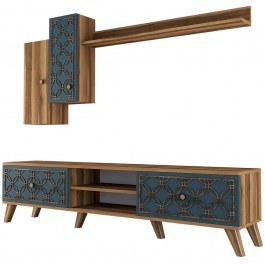 Television Composition Class 845HCT3013 180x35x44cm Walnut-Blue BLUE