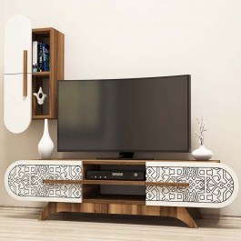 Television Composition Defne 845HCT3023 145x35x37cm Walnut-Cream CREAM