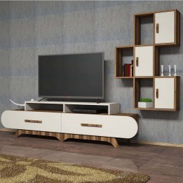 Television Composition Flora 845HCT3035 205x36,8x50cm Walnut-Cream CREAM