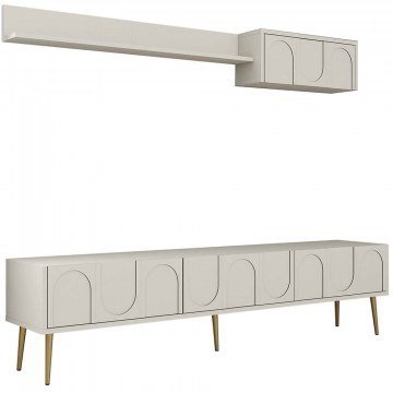 Σύνθεση Τηλεόρασης Lyon 845HCT5581 180x35x43cm Cream